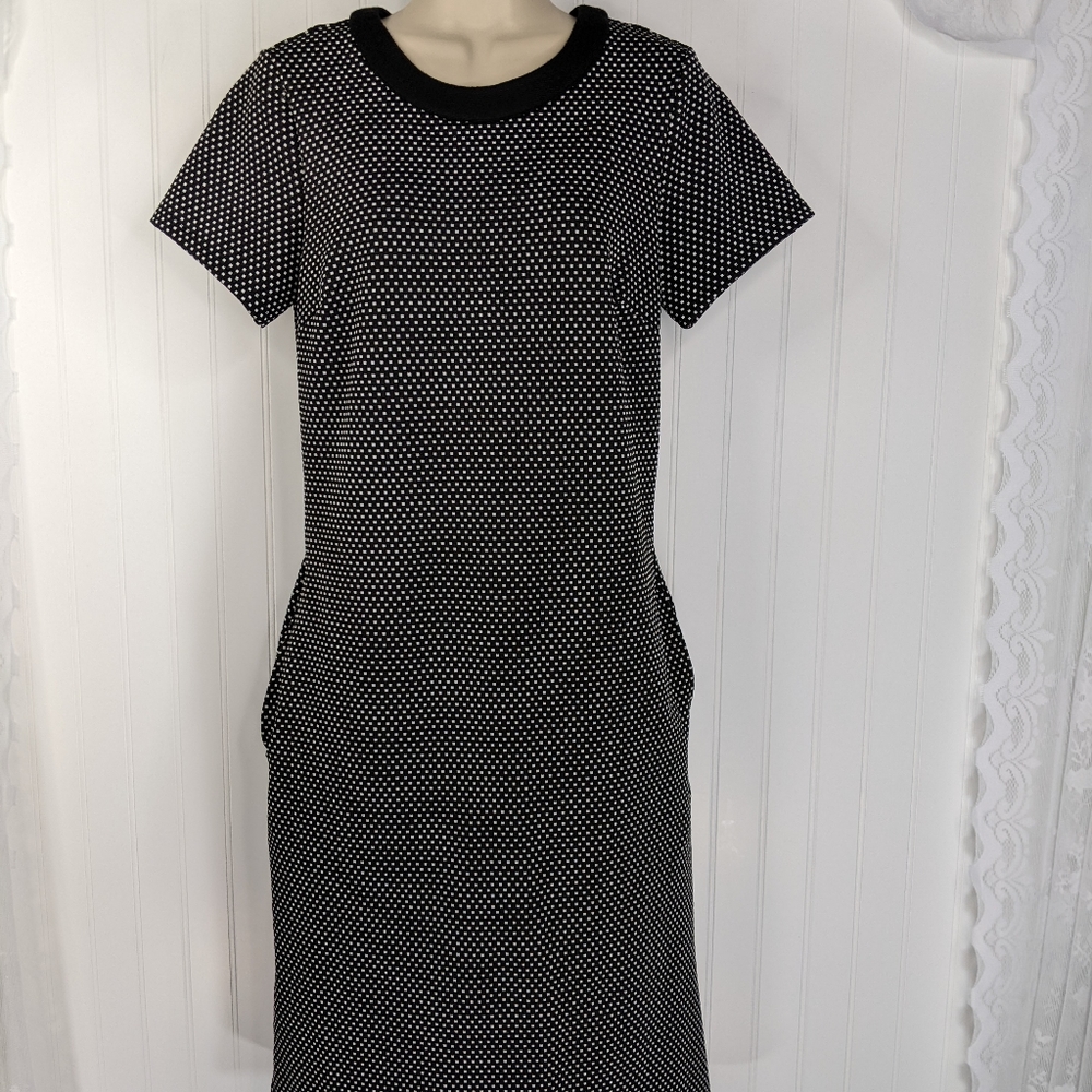 ESHAKTI Mini Polka Dot Shift Dress Sz 6 - Picture 4 of 13
